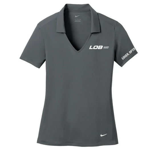 Polo Nike Dri-FIT en maille verticale pour femme (anthracite)