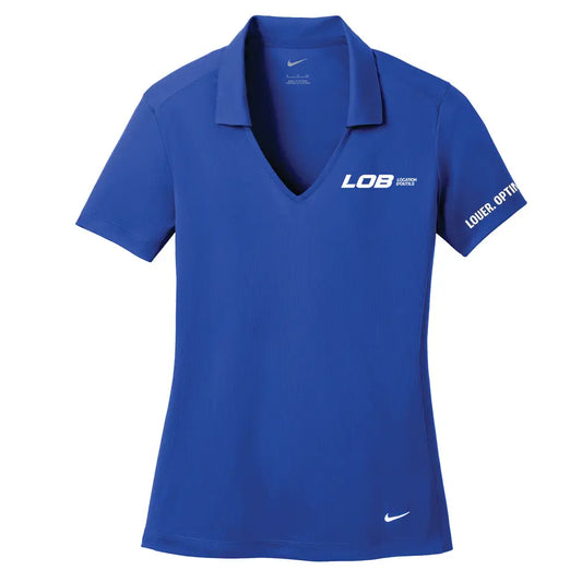 Polo Nike Dri-FIT en maille verticale pour femme (bleu)