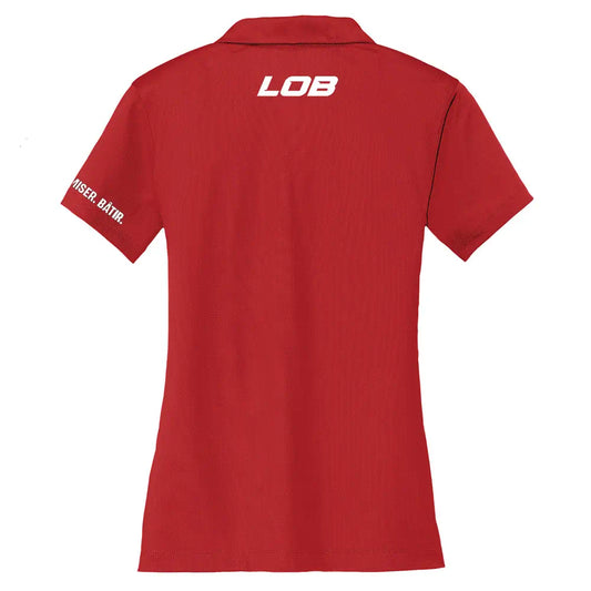 Polo Nike Dri-FIT en maille verticale pour femme (rouge)