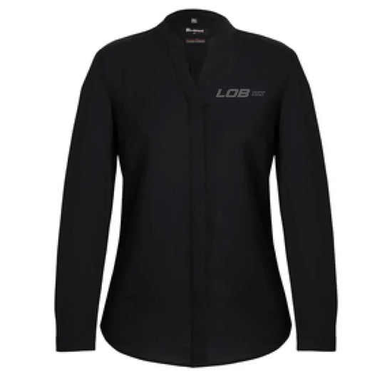 Blouse Juliette à manches longues pour femme (ton sur ton)